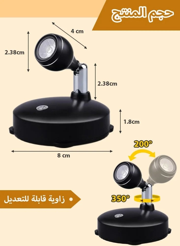 AirYoung 2-Pack Wireless LED Spotlight, Battery Operated Dimmable Uplight with Remote | Rechargeable, Rotatable, Timer | for Indoor Wall Art, Paintings, Plants & Display Cabinet - Image 5